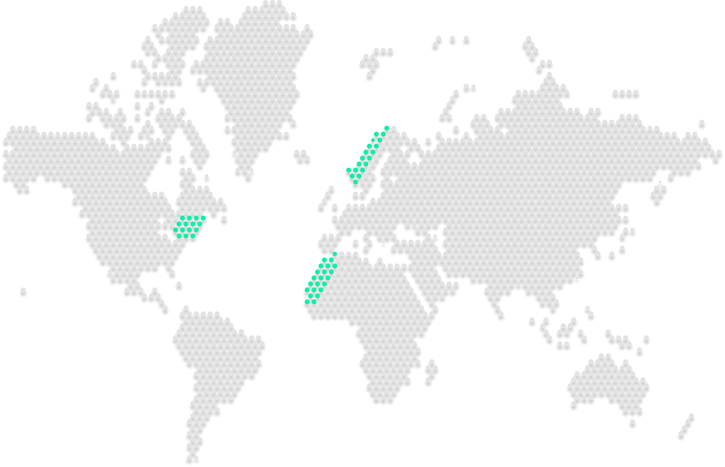 World map showing Naoris Consulting office locations in USA, Morocco and Norway